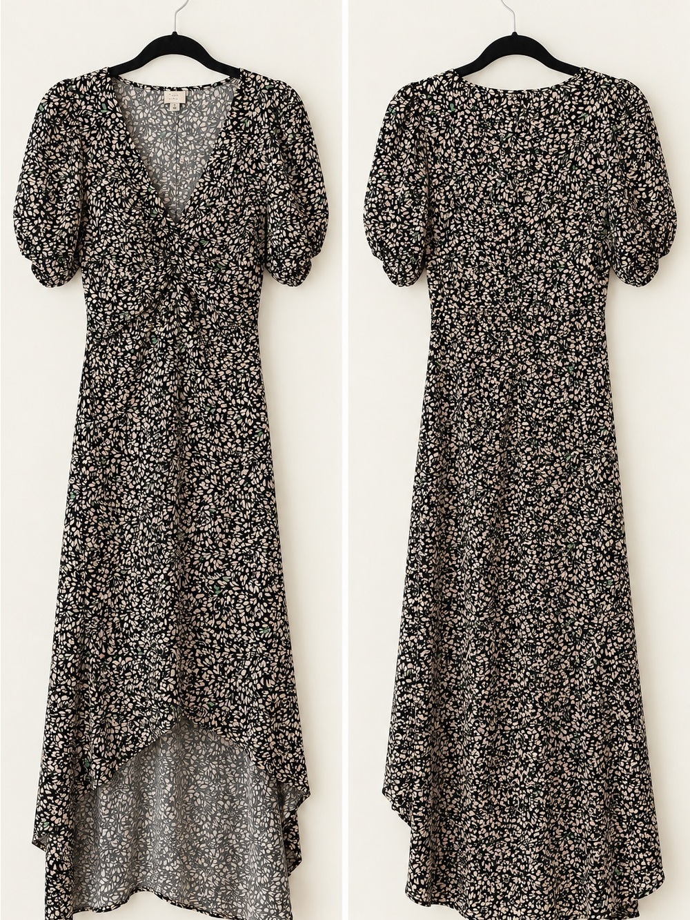 Target Black Floral High-Low Dress